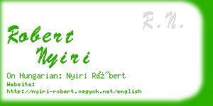 robert nyiri business card